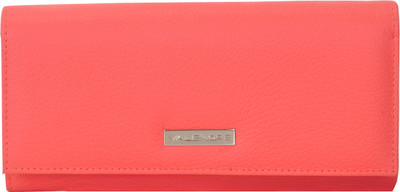 

VALENORE Women Pink Genuine Leather Wallet(8 Card Slots), Coral