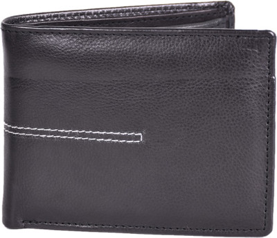 

Reandro Men Black Genuine Leather Wallet(4 Card Slots)