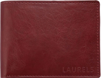 

Laurels Men Red Genuine Leather Wallet(8 Card Slots)