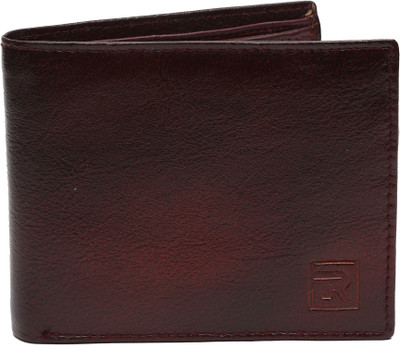Regnum Men Red Genuine Leather Wallet(4 Card Slots), Reddish black