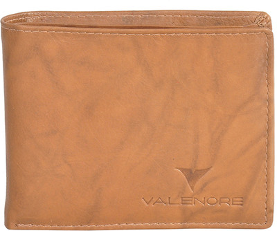 

VALENORE Men Tan Genuine Leather Wallet(6 Card Slots), Vintage tan