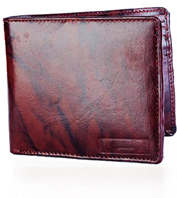 

Lady bar Men Brown Genuine Leather Wallet(3 Card Slots)