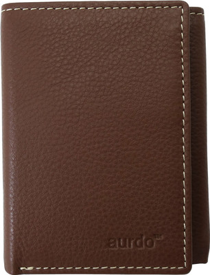 

AurDo Men Brown Genuine Leather Wallet(6 Card Slots)