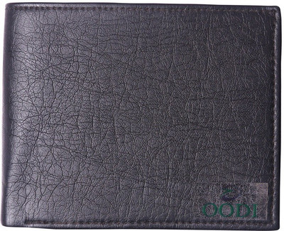 

OODI Men Black Genuine Leather Wallet(3 Card Slots)
