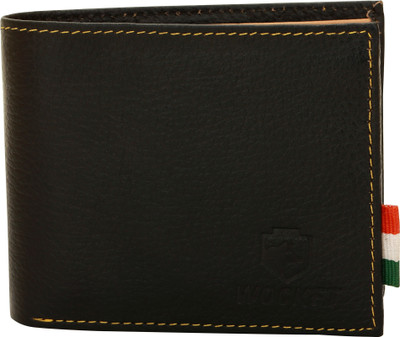 

Wocket Men Black Genuine Leather Wallet(6 Card Slots), Black-01