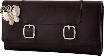 

Butterflies Casual Brown Clutch