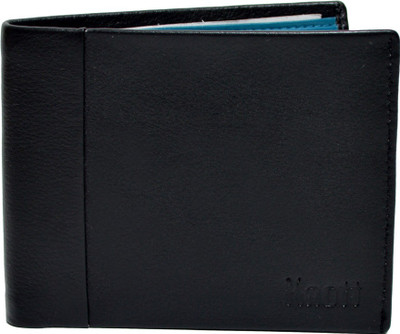 

Knott Men Black Genuine Leather Wallet(10 Card Slots), Black-25