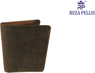 

REZA PELLIS Men Brown Genuine Leather Wallet(6 Card Slots)