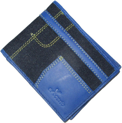 

eXcorio Men Casual, Formal, Evening/Party Blue Genuine Leather Wallet(3 Card Slots)