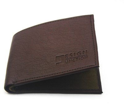 

The Design Junction Men Maroon Genuine Leather Wallet(4 Card Slots), Red