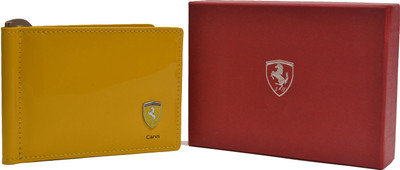 

Carvs Men Yellow Artificial Leather Money Clip(7 Card Slots)
