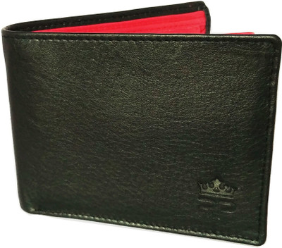 

REZA PELLIS Boys Multicolor Genuine Leather Wallet(9 Card Slots), Black