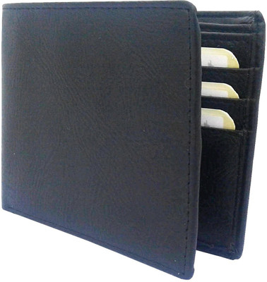

REBECO Men Black Artificial Leather Wallet(6 Card Slots)