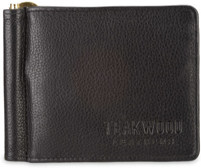 

Teakwood Men Black Genuine Leather Wallet(8 Card Slots)