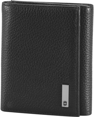 

Victorinox Men Black Genuine Leather Wallet(6 Card Slots), Pebbled leather