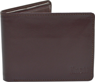 

Knott Men Brown Genuine Leather Wallet(8 Card Slots), Brown-51