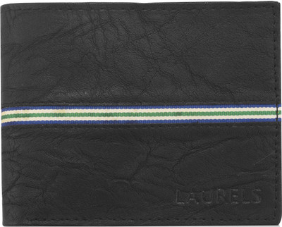 

Laurels Men Black Artificial Leather Wallet(4 Card Slots)