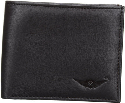 

MASKINO Men Black Genuine Leather Wallet(4 Card Slots)