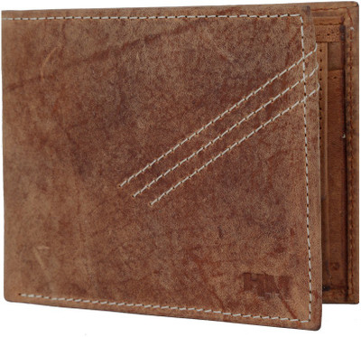 

Hidemaxx Men Tan Genuine Leather Wallet(4 Card Slots)