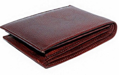 

Bigshoponline Men Brown Genuine Leather Wallet(5 Card Slots), Black