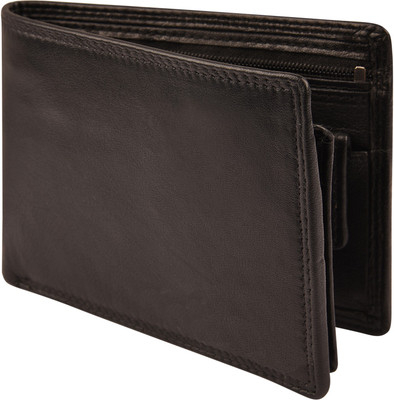 

Death by Color Men Black Genuine Leather Wallet(7 Card Slots)