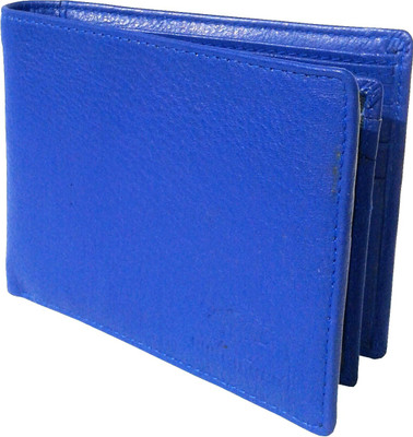 

NUKAICHAU Men Blue Genuine Leather Wallet(10 Card Slots), Blu 10