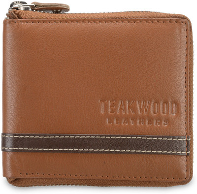 

Teakwood Men Brown Genuine Leather Wallet(8 Card Slots)
