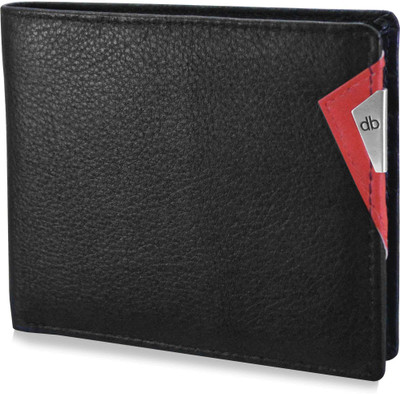 

My Pac Db Men Casual, Formal, Travel, Trendy Black Genuine Leather Wallet(10 Card Slots), Black;red