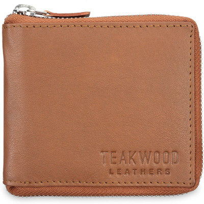 

Teakwood Men Gold Genuine Leather Wallet(4 Card Slots)