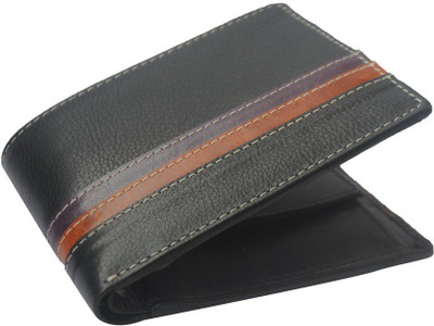 

MODISH Men Black Genuine Leather Wallet(3 Card Slots), Black-510