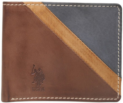 

U.S. Polo Assn Men Brown Genuine Leather Wallet(8 Card Slots)