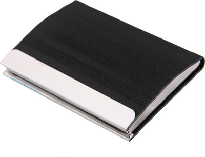 

ShopoSite Men Black Artificial Leather Card Holder(1 Card Slot)