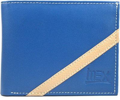 

Imex International Men Blue, Beige Genuine Leather Wallet(7 Card Slots), Beige;blue