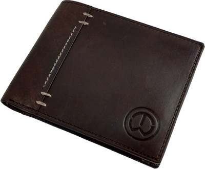 

TnW Men Brown Genuine Leather Wallet(4 Card Slots), Dark brown