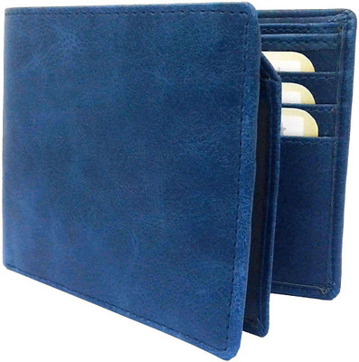 

REBECO Men Blue Artificial Leather Wallet(10 Card Slots)