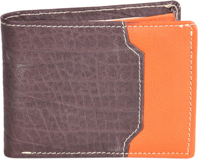 

Reandro Men Beige Genuine Leather Wallet(6 Card Slots), Beige+orange