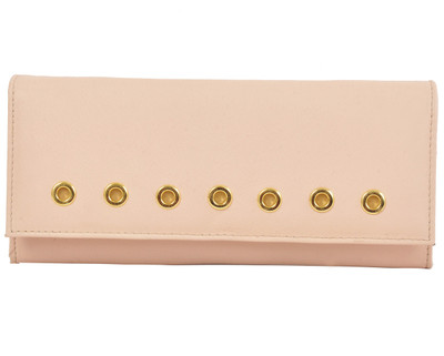 

VALENORE Women Casual Pink Genuine Leather Wallet(6 Card Slots), Peach