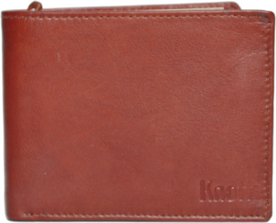 

Knott Men Brown Genuine Leather Wallet(8 Card Slots), Brown-09