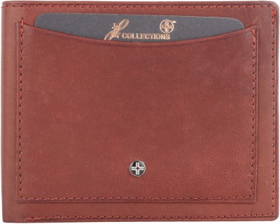 JL Collections Men Black, Brown Genuine Leather Wallet(6 Card Slots)