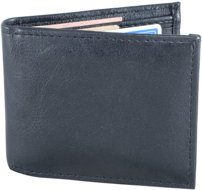 

Holboro Men Black Genuine Leather Wallet(9 Card Slots)