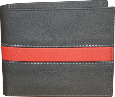 

Style 98 Men Multicolor Genuine Leather Money Clip(6 Card Slots), Black:red