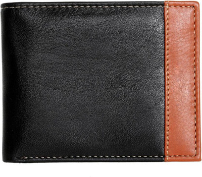 

Garri Men Black, Tan Genuine Leather Wallet(12 Card Slots)