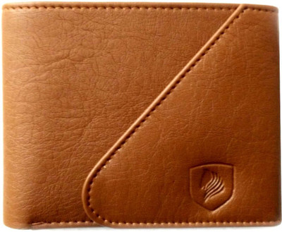 

LANDER Men Tan Genuine Leather Wallet(5 Card Slots)