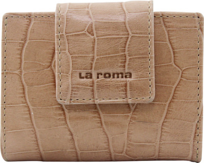 

La Roma Women Casual Beige Genuine Leather Wallet(6 Card Slots), Taupe