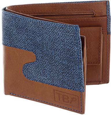

The Blue Pink Men Tan Artificial Leather Wallet(9 Card Slots), Tan-08