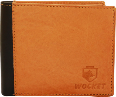 

Wocket Men Brown Genuine Leather Wallet(3 Card Slots), Brown-03