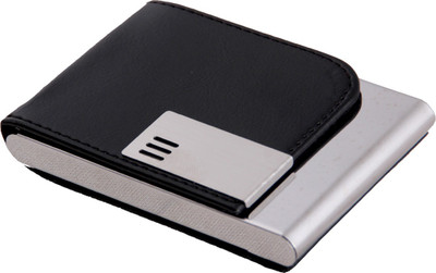

ShopoSite Men Black Artificial Leather Card Holder(1 Card Slot)