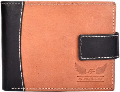 

AJ Fashions Men Brown Genuine Leather Wallet(9 Card Slots)