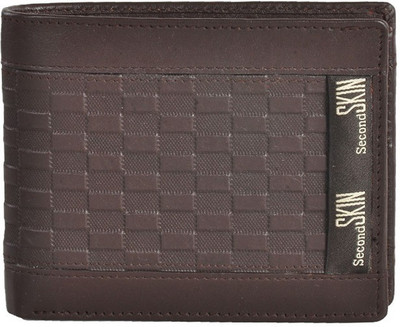

Second Skin Men Brown Genuine Leather Wallet(10 Card Slots)