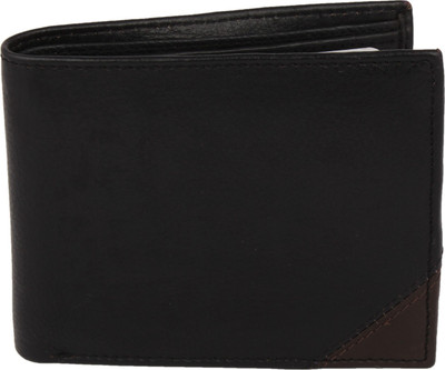 

Lens Men Black Genuine Leather Wallet(10 Card Slots)